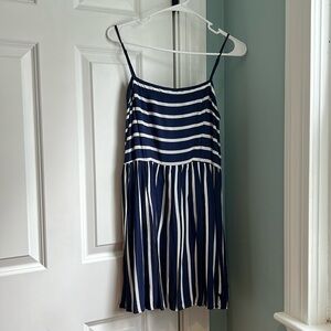 Abercrombie blue and white stripe dress